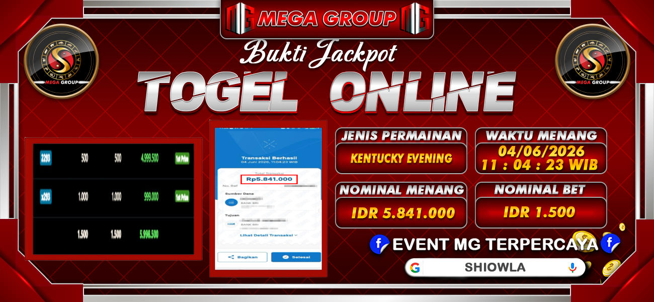 Bukti JP situs Shiowla hari Jumat, 05 Juni 2026